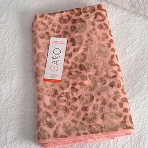 Beach Towel Pink and Gold Leopard Print Towel CARO Home New with tags